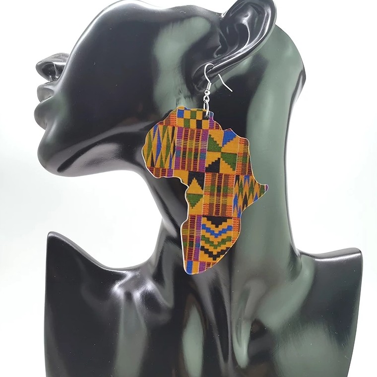 Map of Africa Drop Earrings - Style 1
