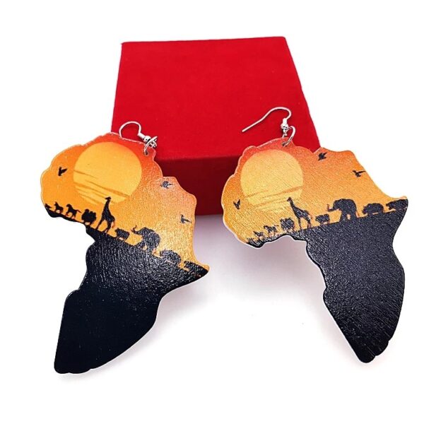 Map of Africa Drop Earrings – Style 3